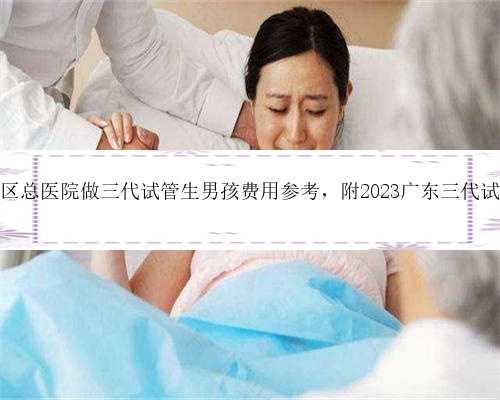 广州军区总医院做三代试管生男孩费用参考，附2023广东三代试管医院